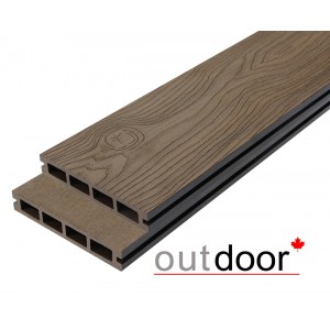 Доска террасная из ДПК Outdoor 3D OCEAN BROWN коричневая 150х25х4000 мм, м2